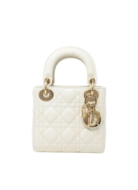 mini dior white bag